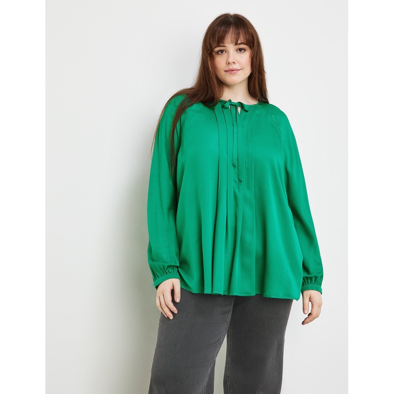 Blouse With A Pintuck Panel