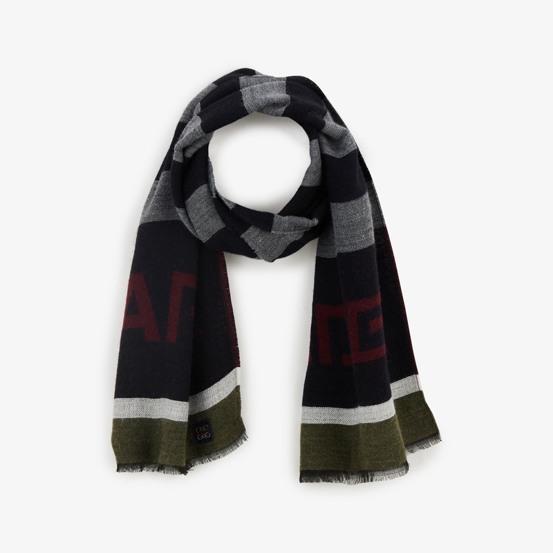 Bordeaux Jacquard Scarf With Eden Park Inscription