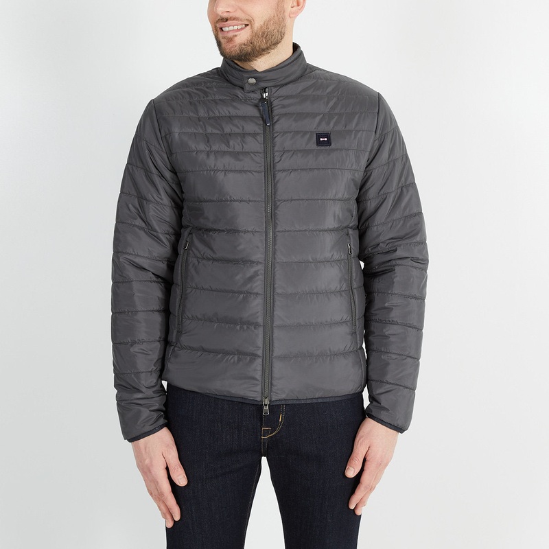 Dark Grey Long-Sleeved Puffa Jacket