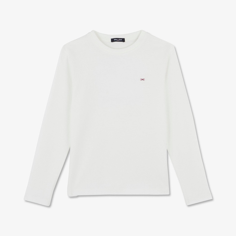Off-White Long-Sleeved T-Shirt With French Flair Screen Print On The Back