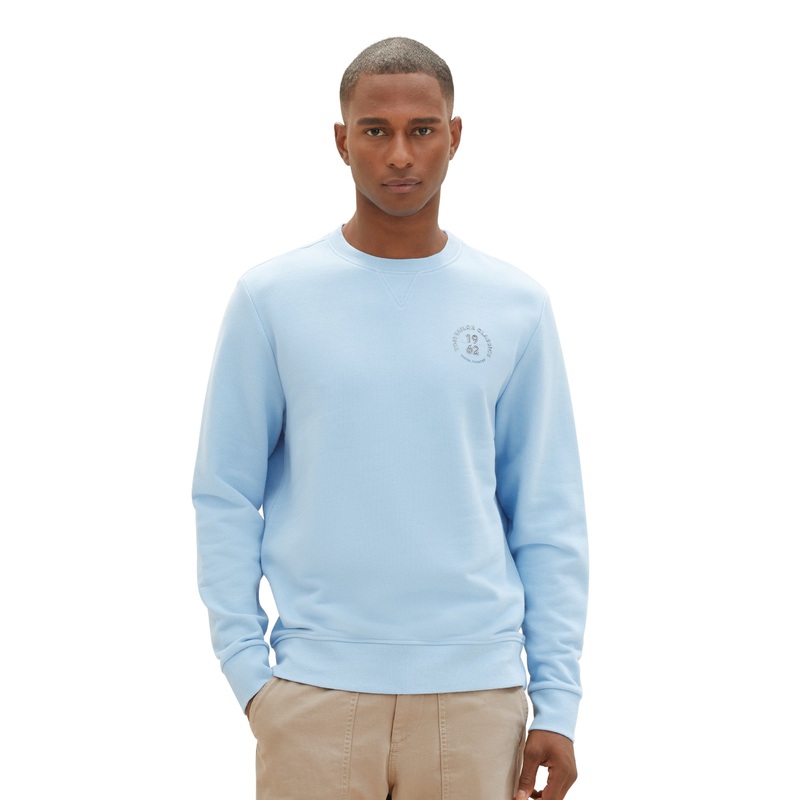 Crew Neck Sweatshirt With Side Logo