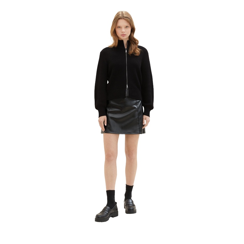 Faux Leather Mini Short Skirt