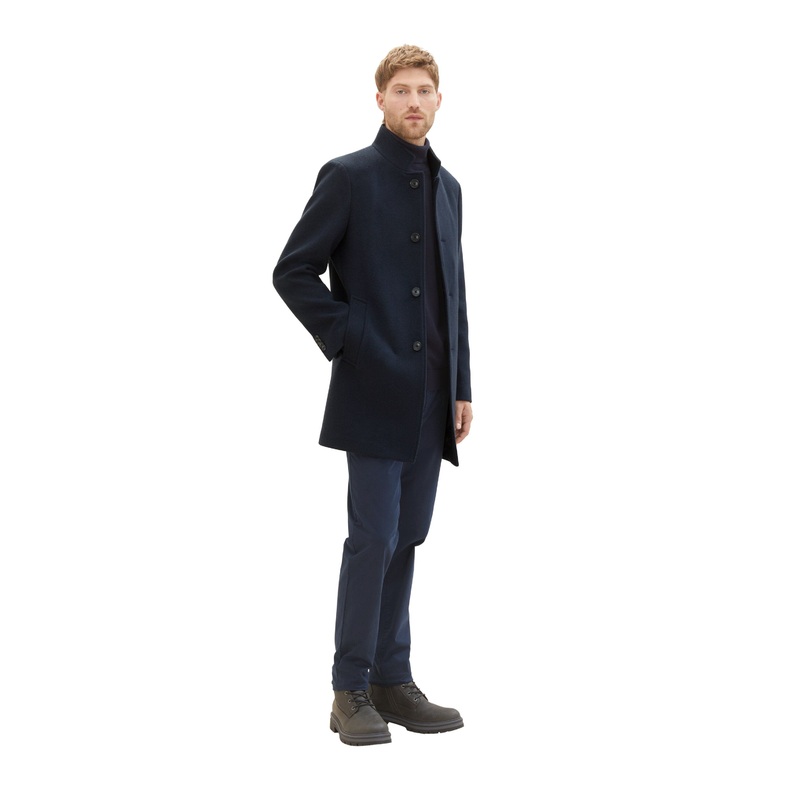 High Collar Button Coat
