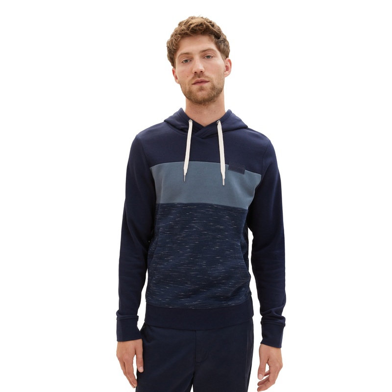 Hoodie With Color Block Design