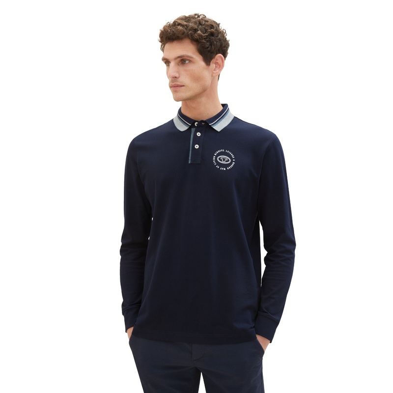 Long Sleeve Polo Shirt With Logo