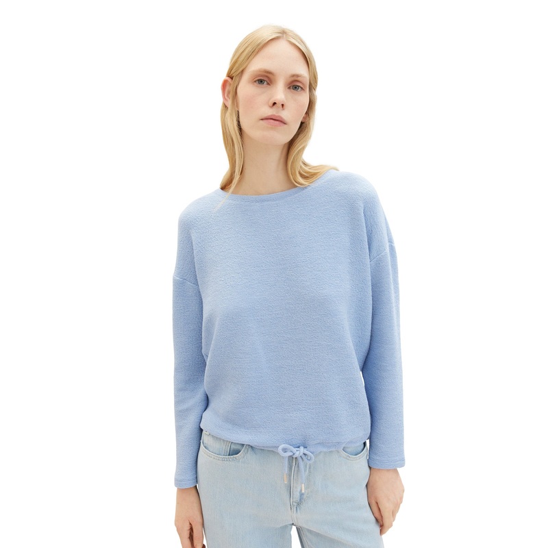 Long Sleeve Sweatshirt With Adjustable Hem