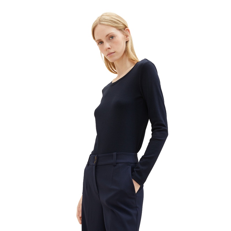 Long Sleeve  T-Shirt With Round Neck
