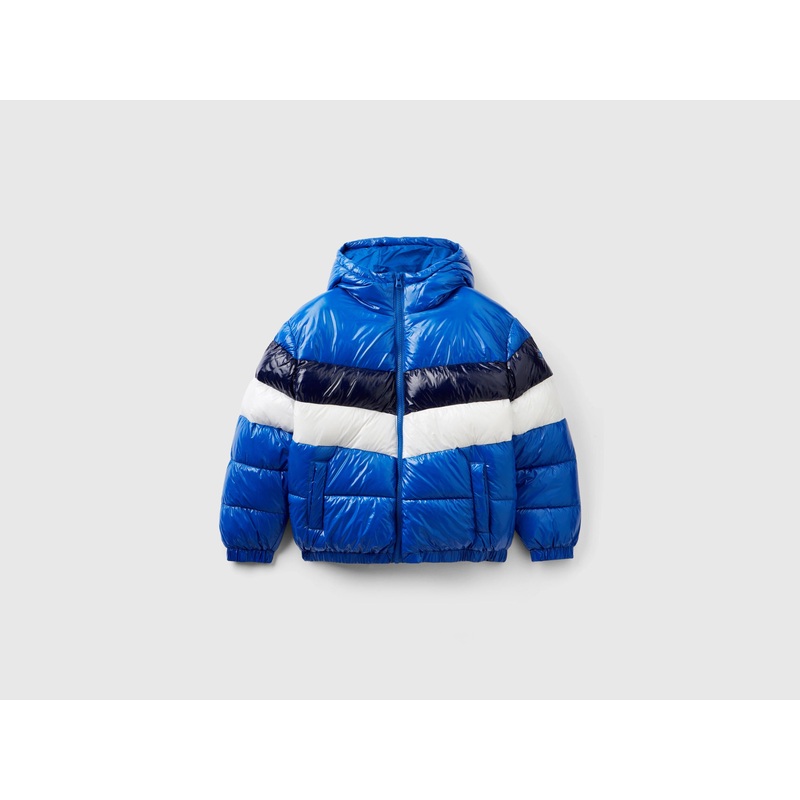 Oversized Fit Color Block Padded Jacket