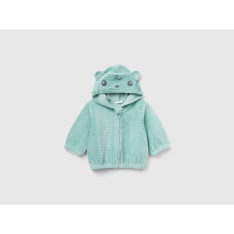Sweatshirt In Chenille With Hood