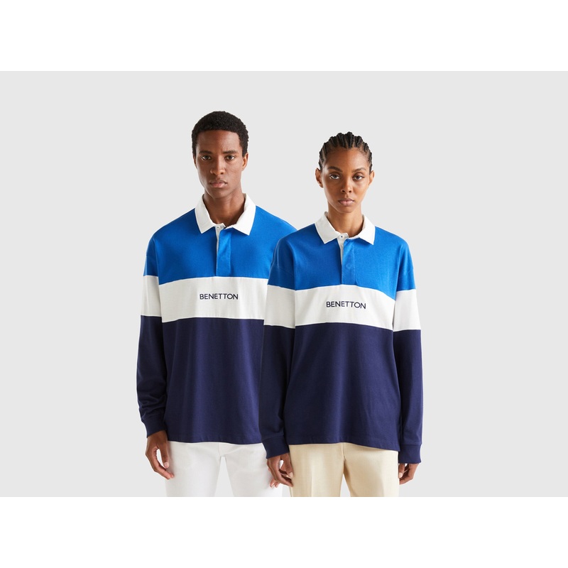 Blue Rugby Style Polo