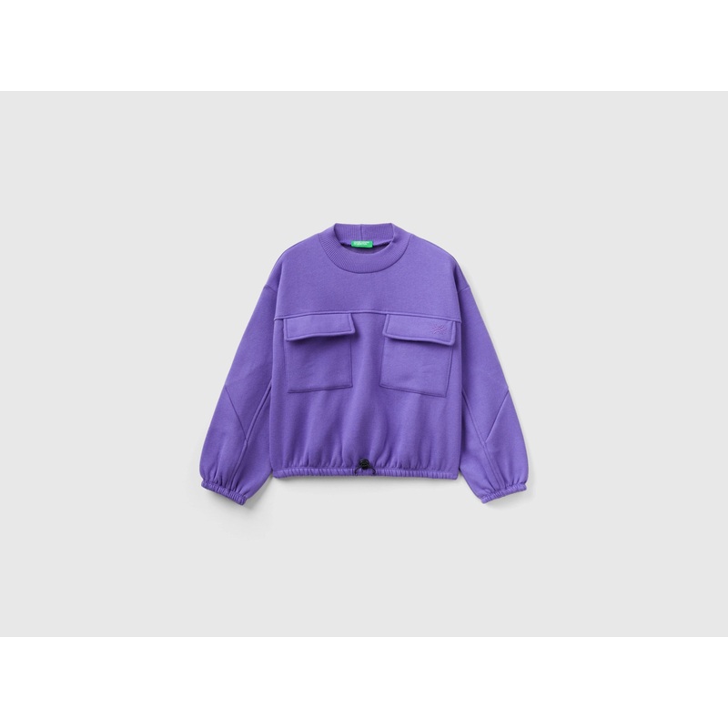Boxy Fit Sweatshirt With Pockets