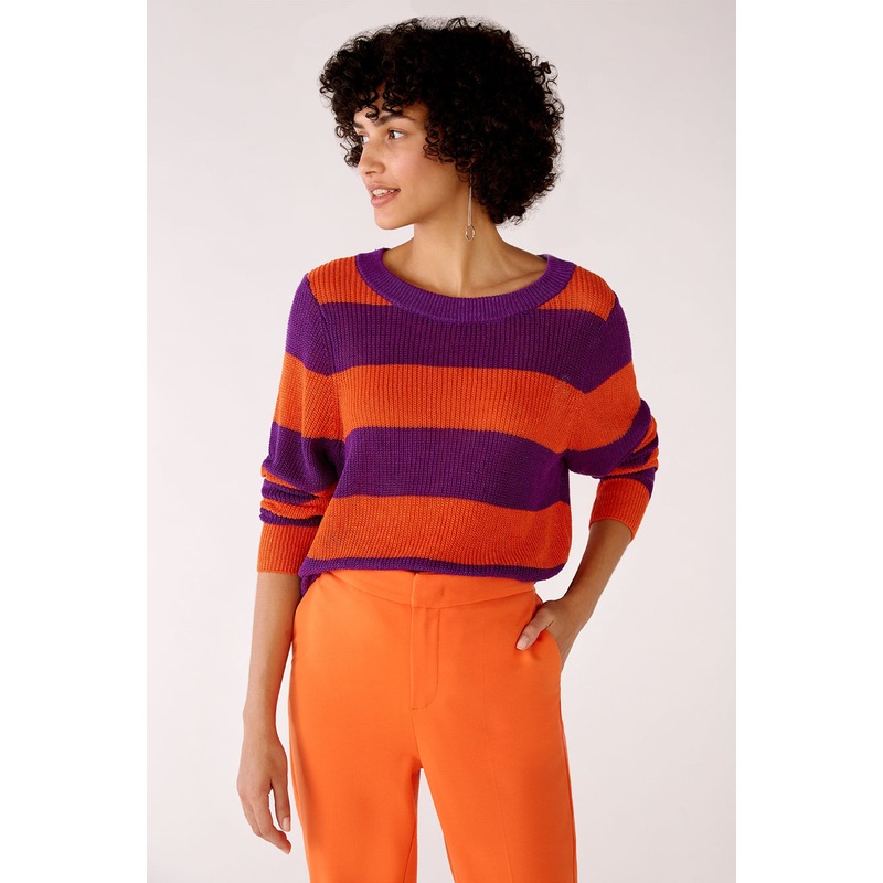 Knitted Jumper With Stripes