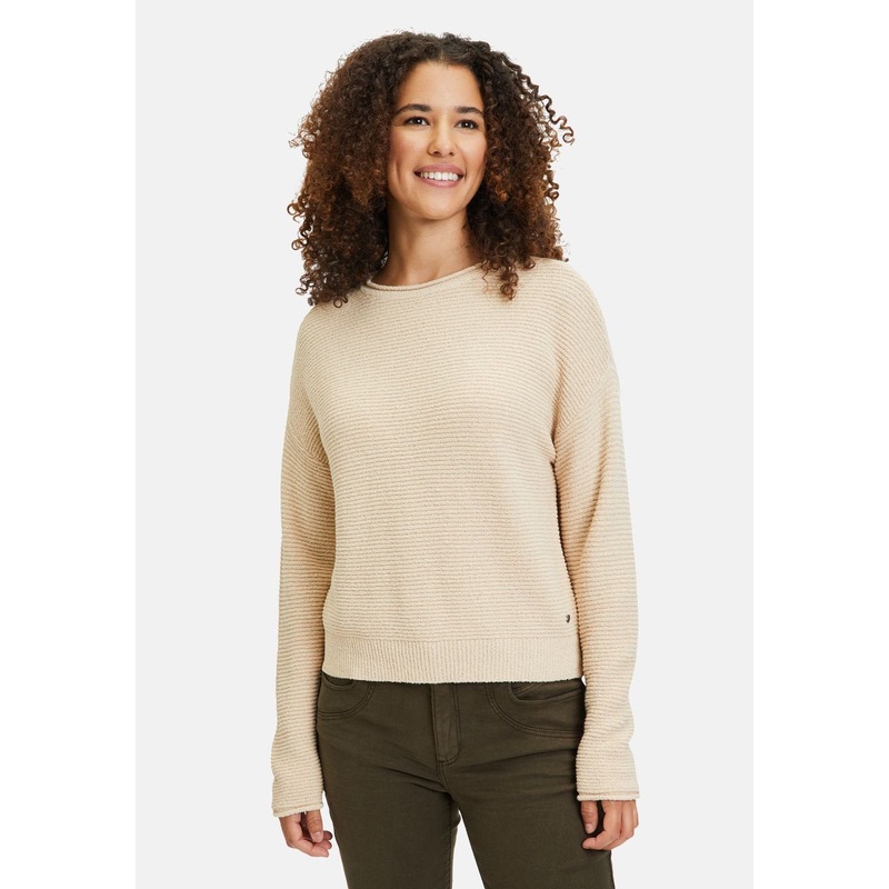Knitted Sweater With Round Neckline