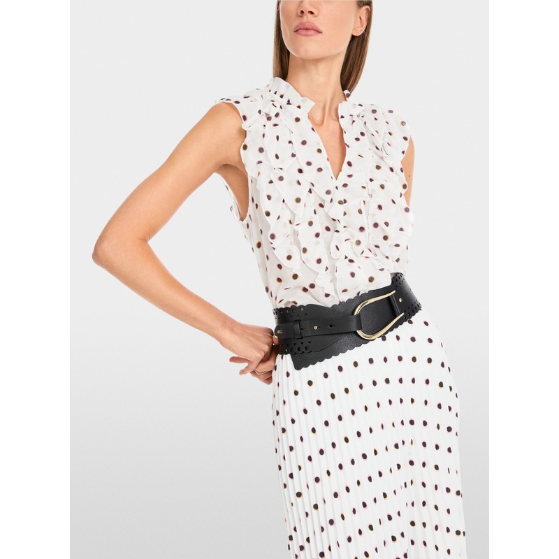Leather Belt with Perforated Pattern