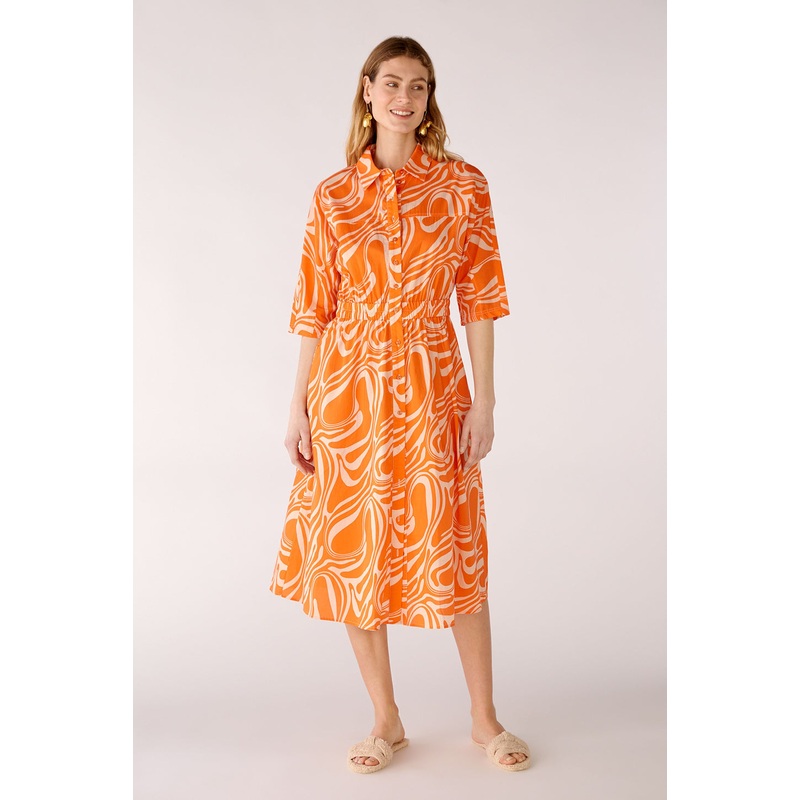 Shirt Blouse Dress In Pure Cotton