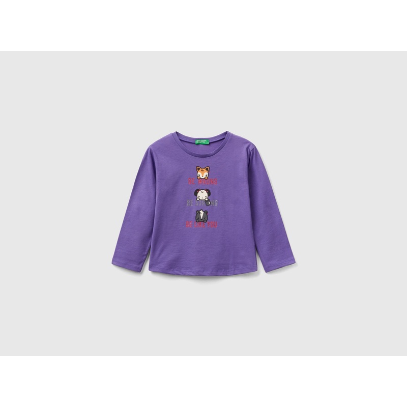 T-Shirt With Print In Warm Cotton