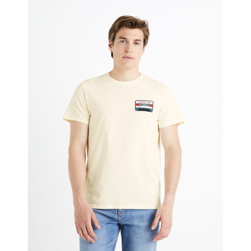 100% Cotton Round Neck T-Shirt - Off White