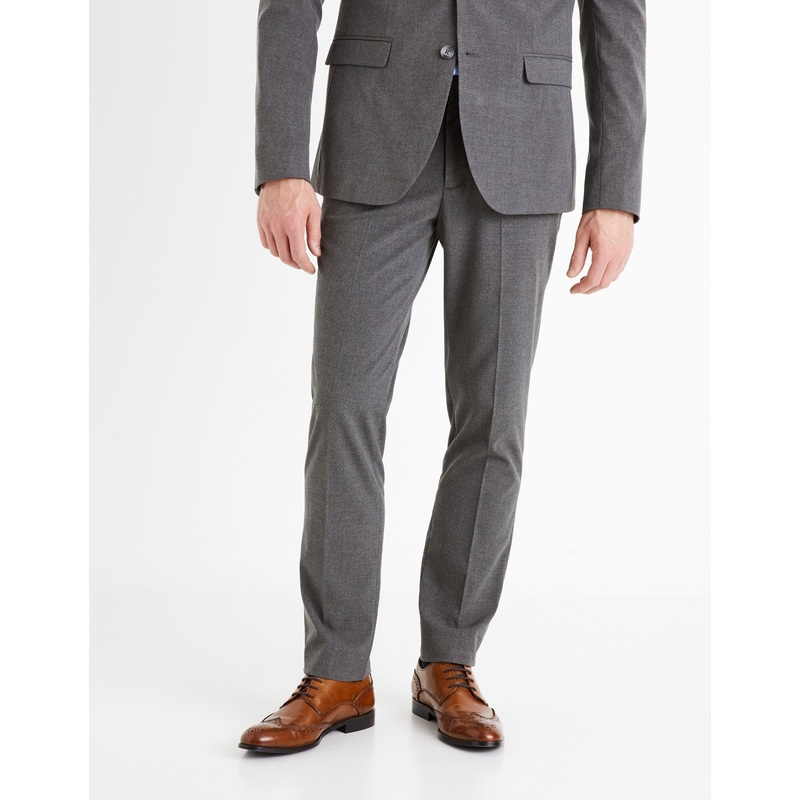 Amaury Slim Suit Trousers - Grey