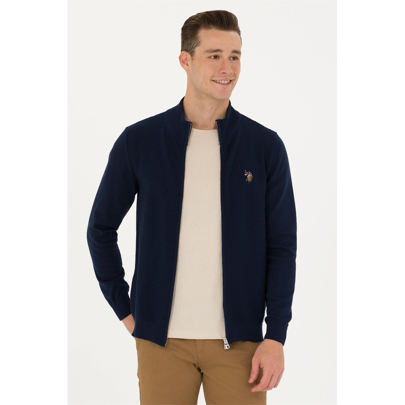 Blue Knitting Cardigan
