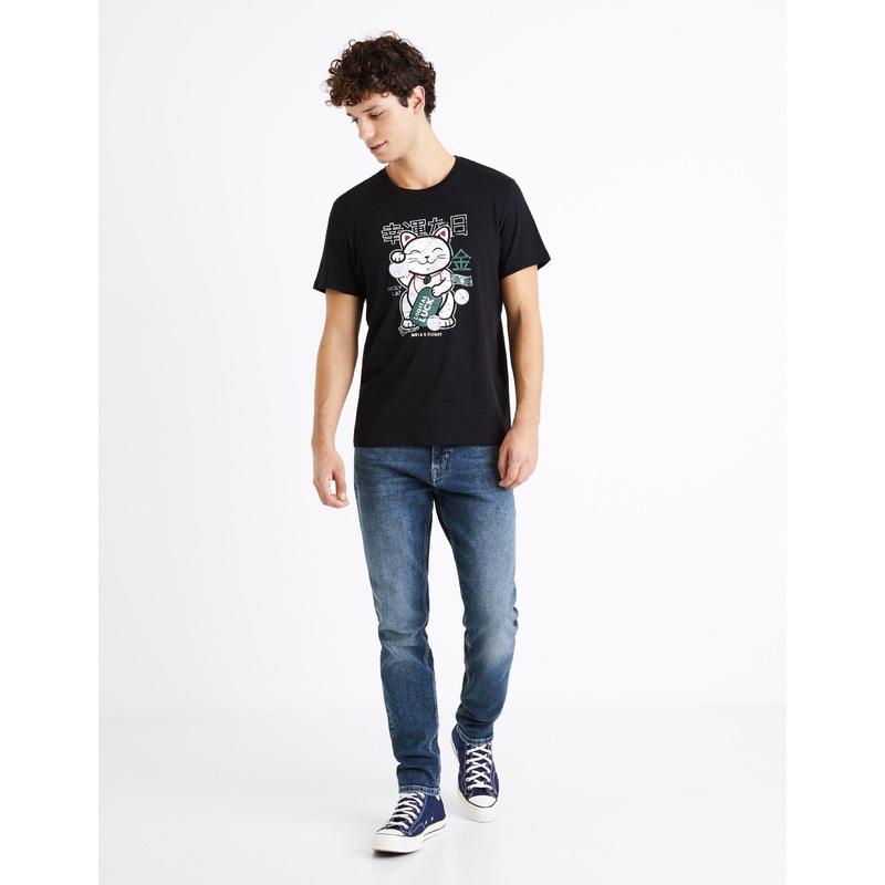 C25 3-Length Slim Jeans - Double Stone