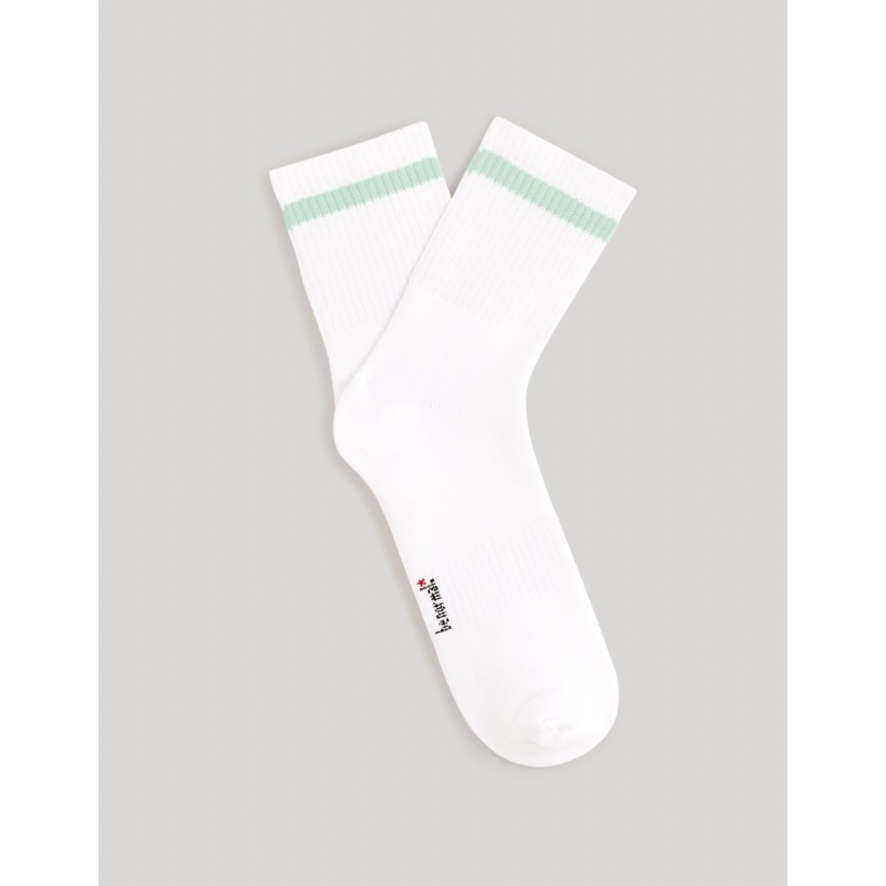 Cotton Mid-Rise Sports Socks - White