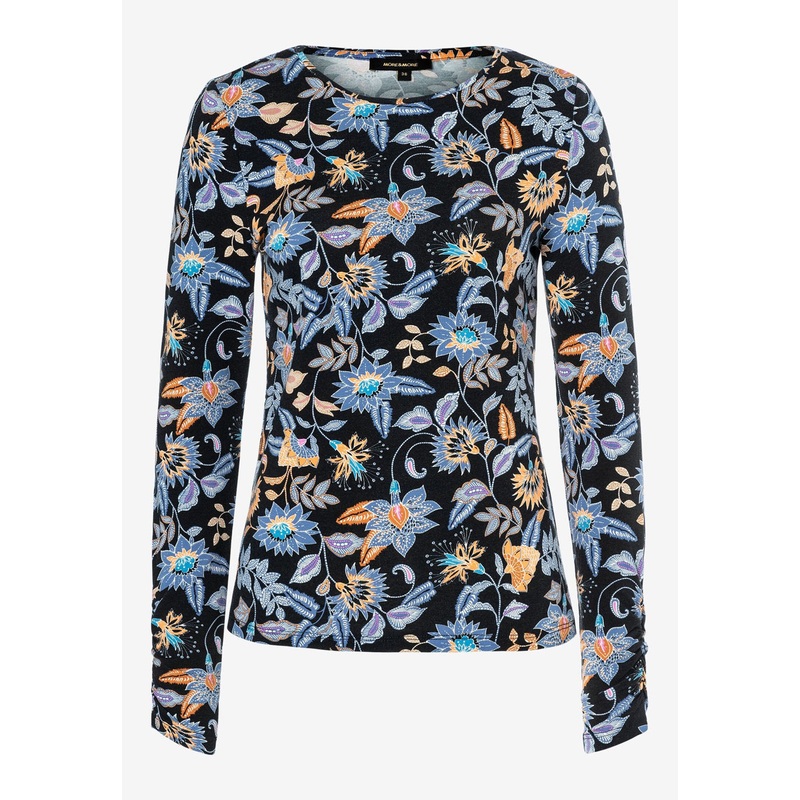 Long-Sleeved Shirt With Paisley Print, Black, Autumn Collection