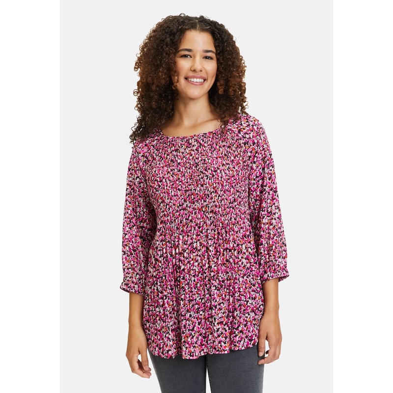 Pull-On Blouse Blouse With Pleats