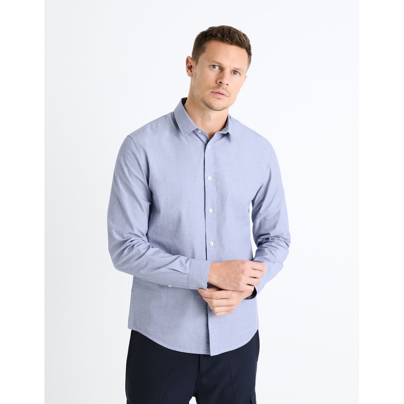 Regular Shirt 100% Cotton - Blue