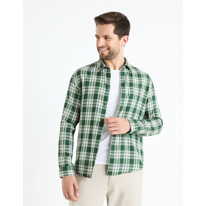Regular Shirt 100% Cotton - Green
