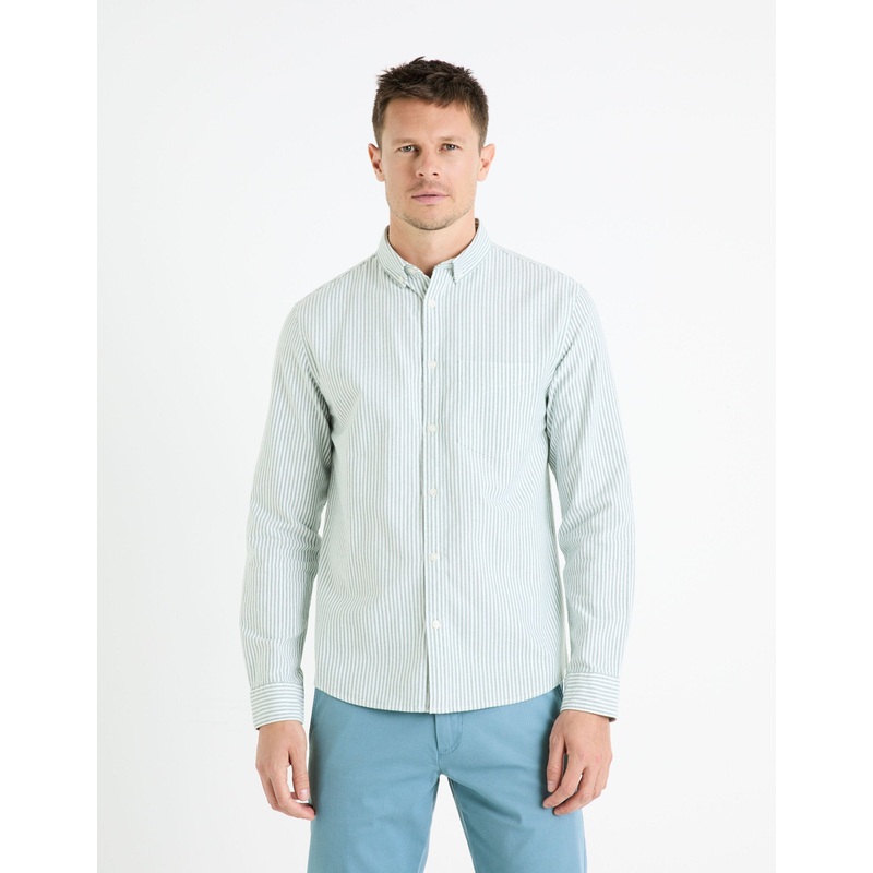 Regular Shirt 100% Cotton Oxford - Green