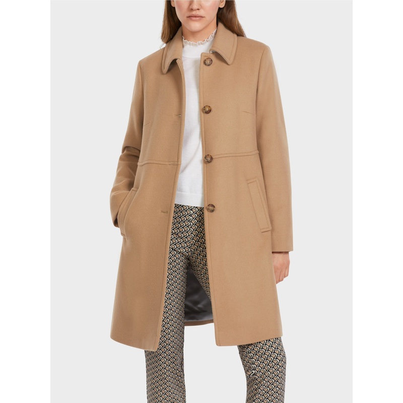 Short Wool Coat With Princess Line