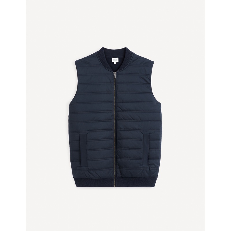 Sleeveless Puffer Jacket? 100% Cotton - Navy