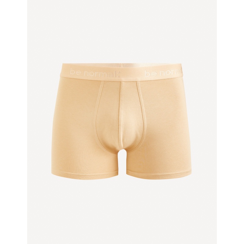 Stretch Cotton Boxer Shorts - Beige