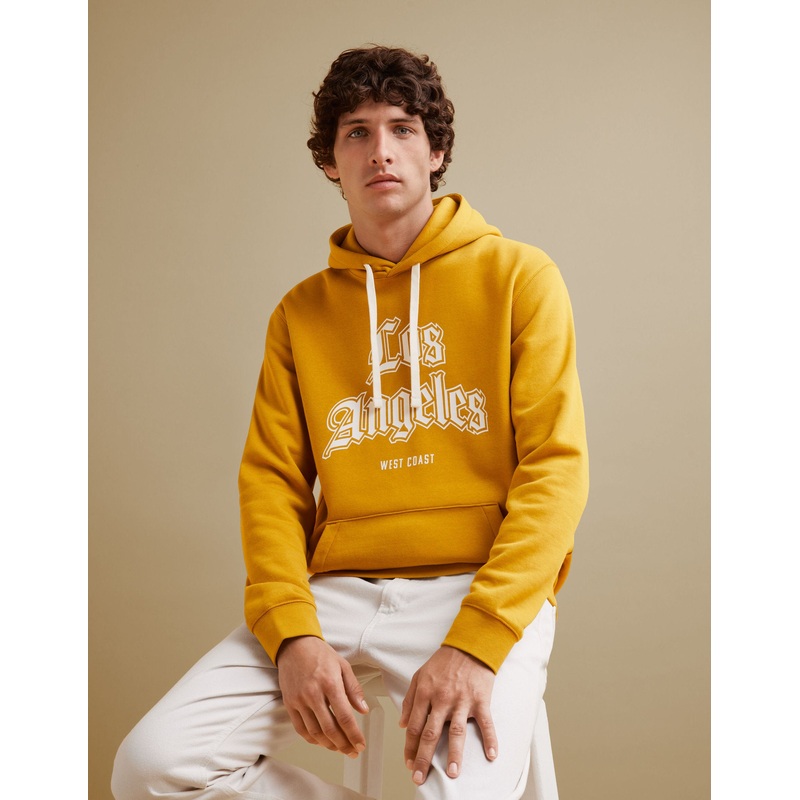 Cotton-Blend Hoodie - Yellow