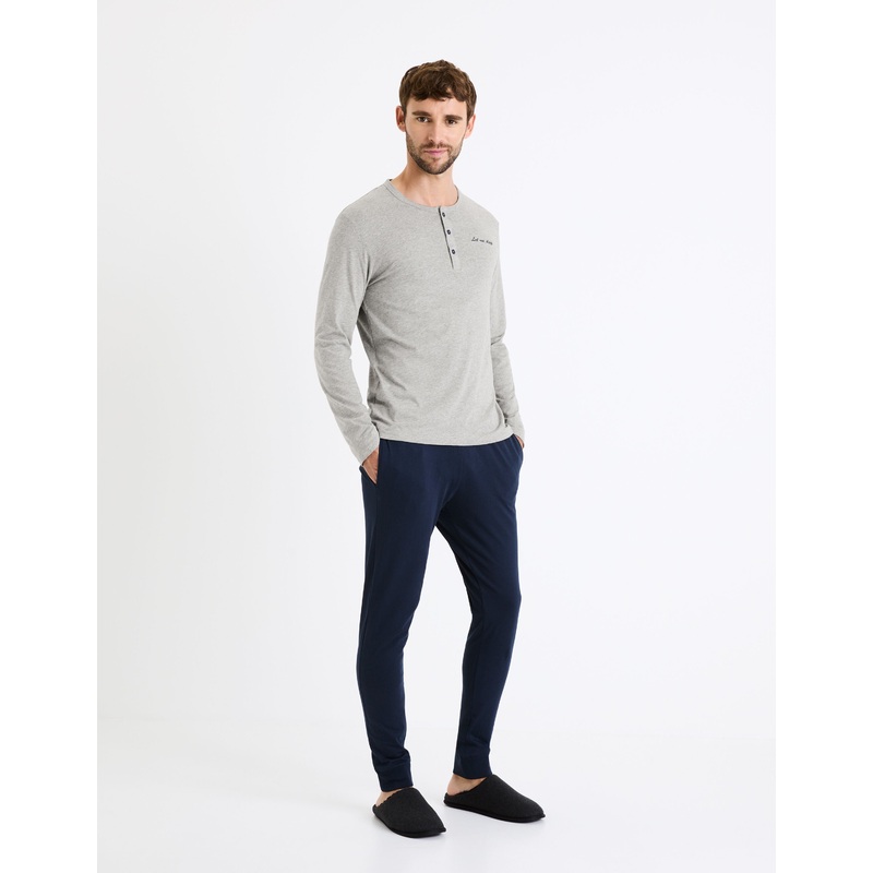 Long-Sleeved Pajamas And Pants - Navy