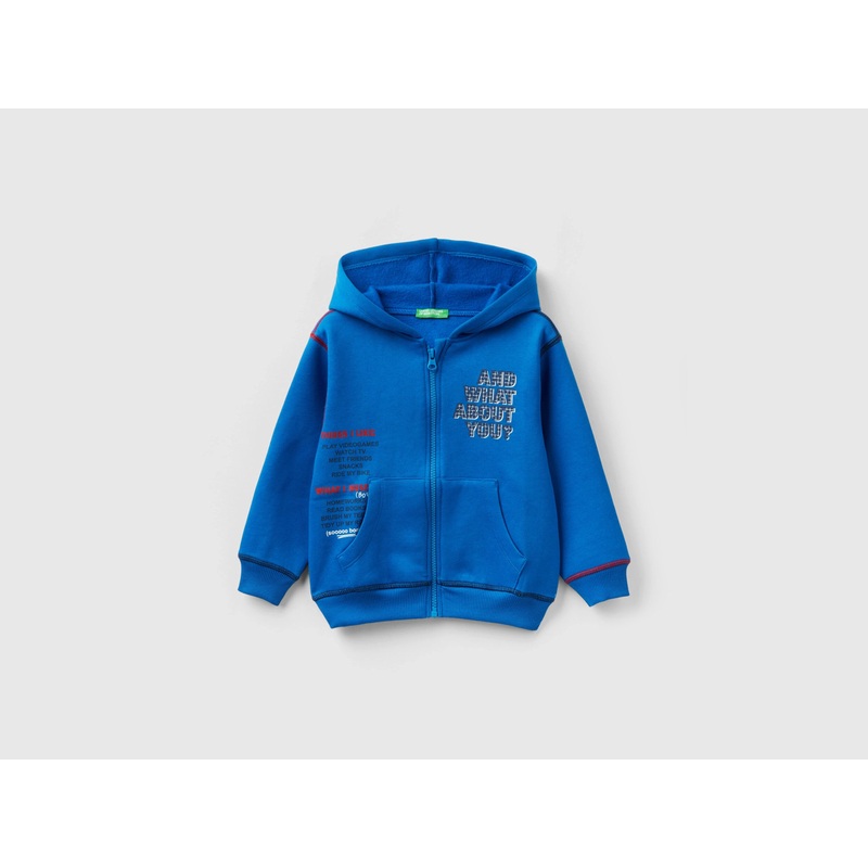 Oversized Sweatshirt With Hood And Print