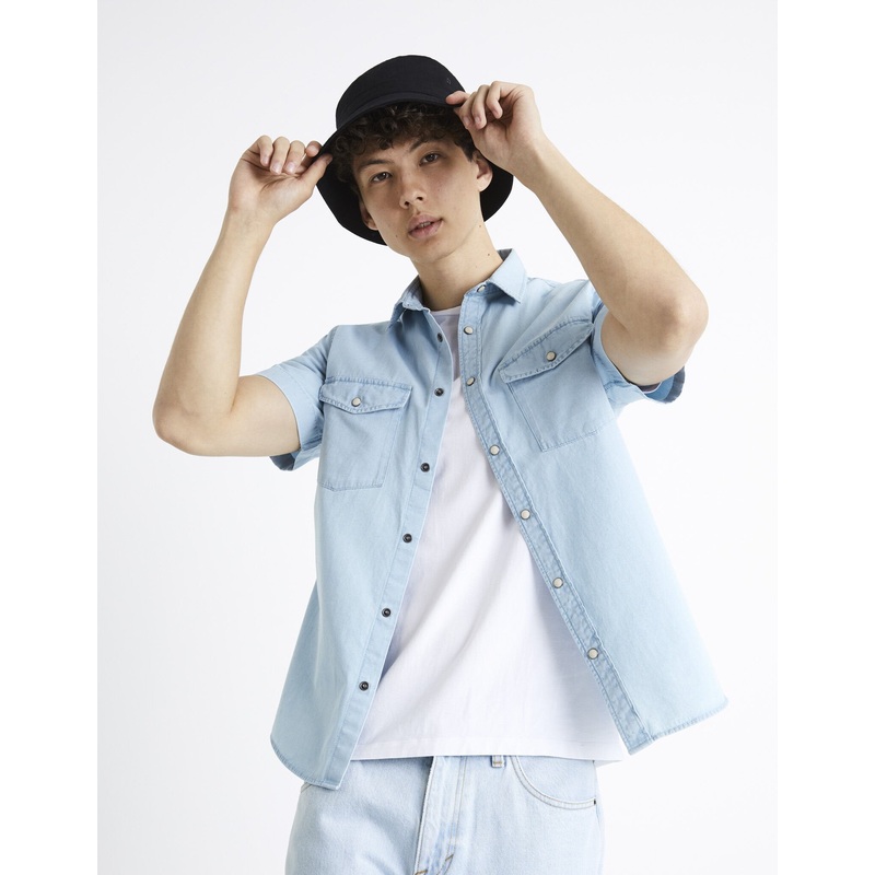 Regular Denim Shirt 100% Cotton - Bleached