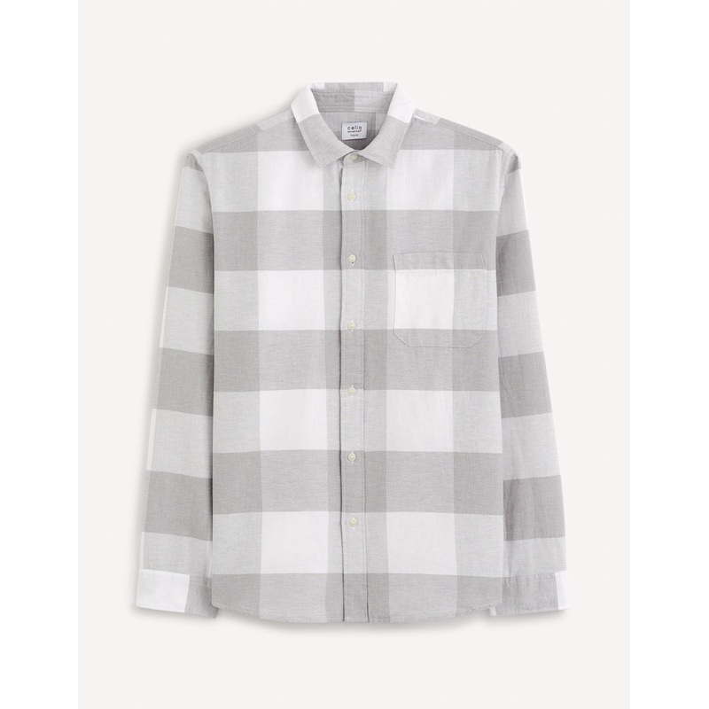 Regular Shirt 100% Cotton - Gray