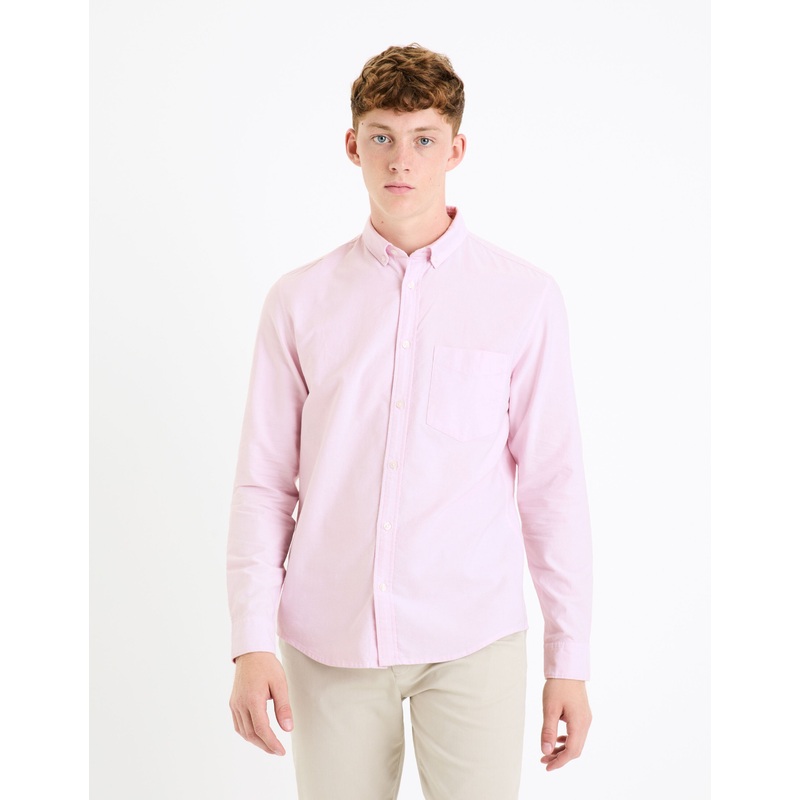 Regular Shirt 100% Oxford Cotton - Light Pink