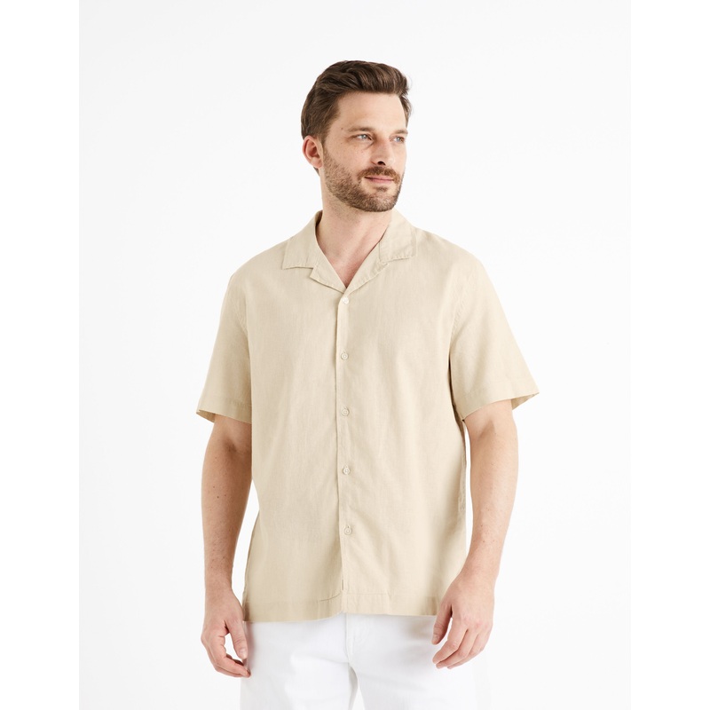 Relax Linen Cotton Shirt - Beige