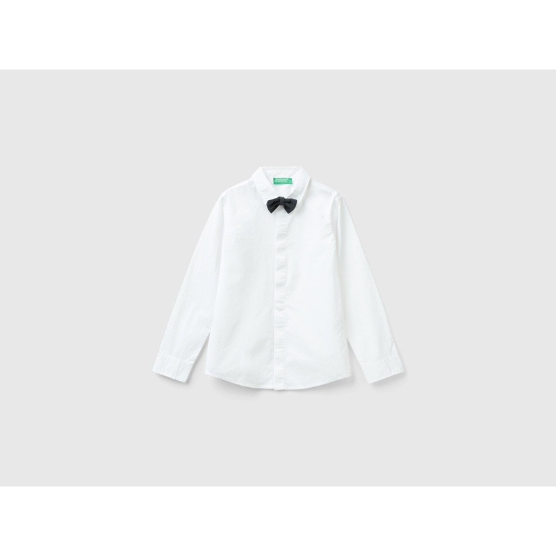 Shirt With Detachable Bow Tie