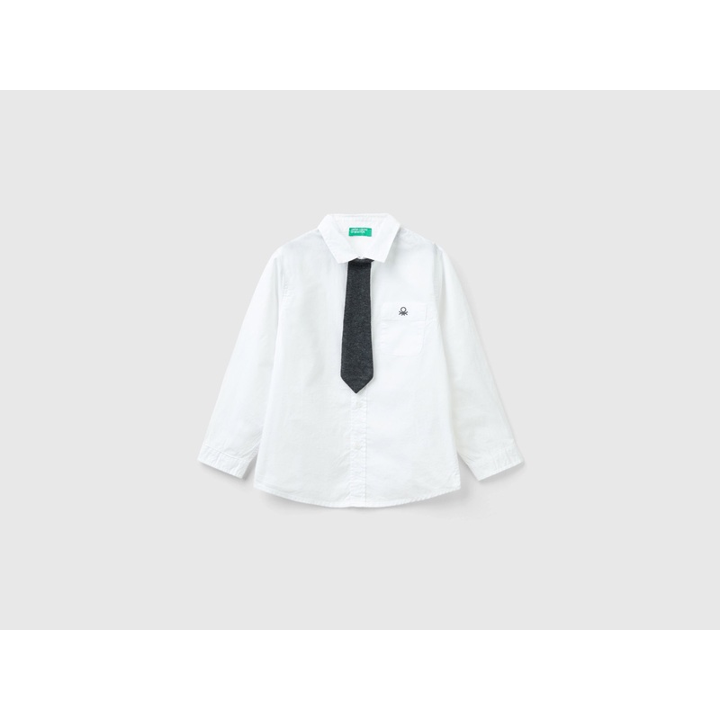 Shirt With Detachable Tie