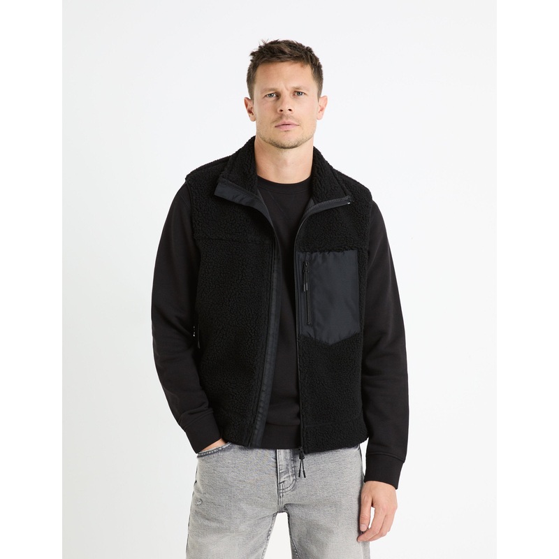 Sleeveless Sherpa Jacket