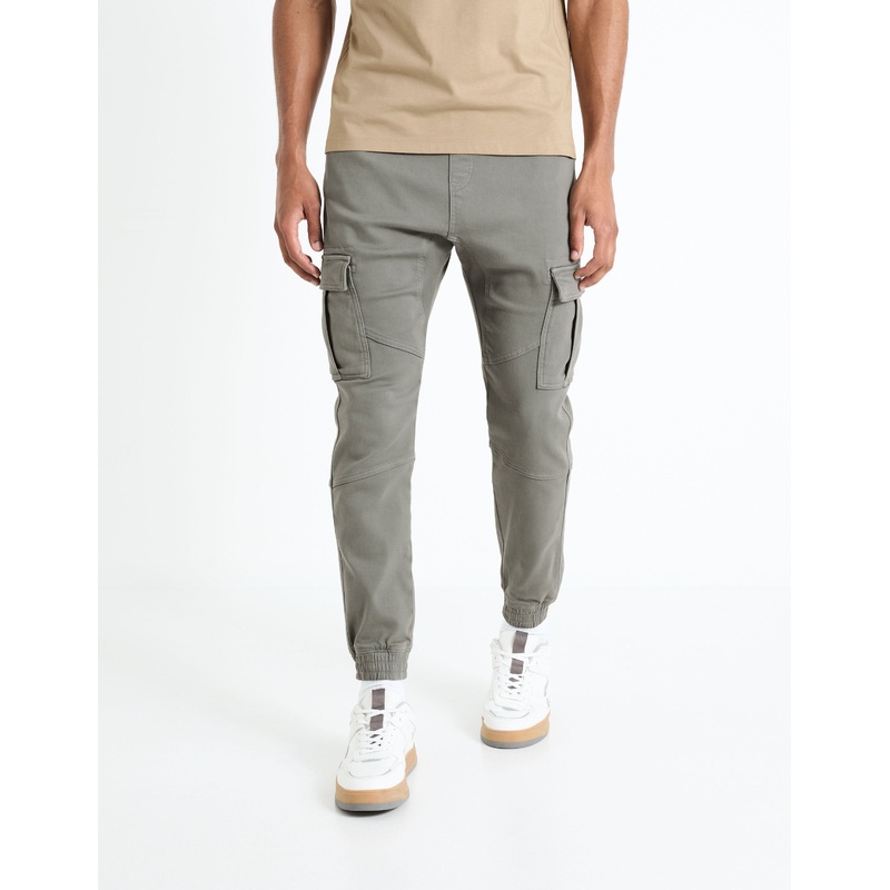 Slim Cargo Pants - Medium Grey