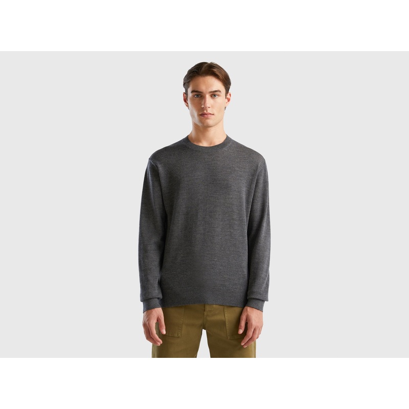 Beige Sweater In Pure Merino Wool