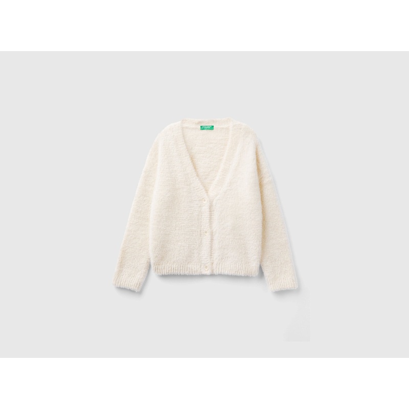 Fluffy Yarn Cardigan