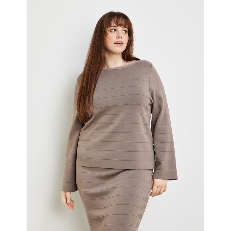 Jumper With A Striped Texture