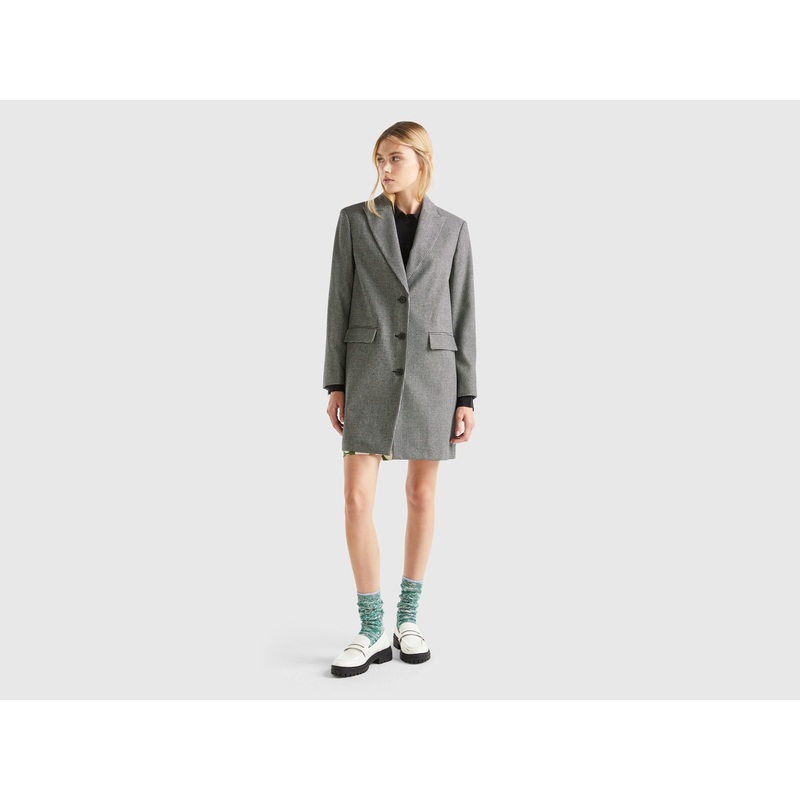 Lightweight Houndstooth Coat