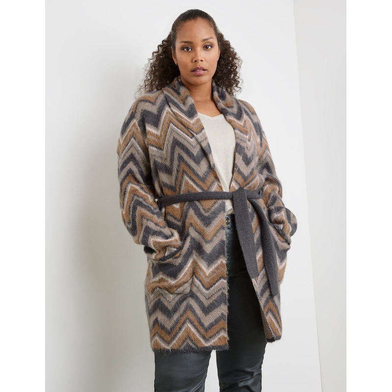 Long Cardigan With A Tie-Around Belt