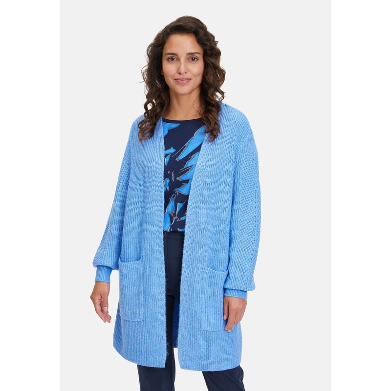 Long Knitted Cardigan Without Closure